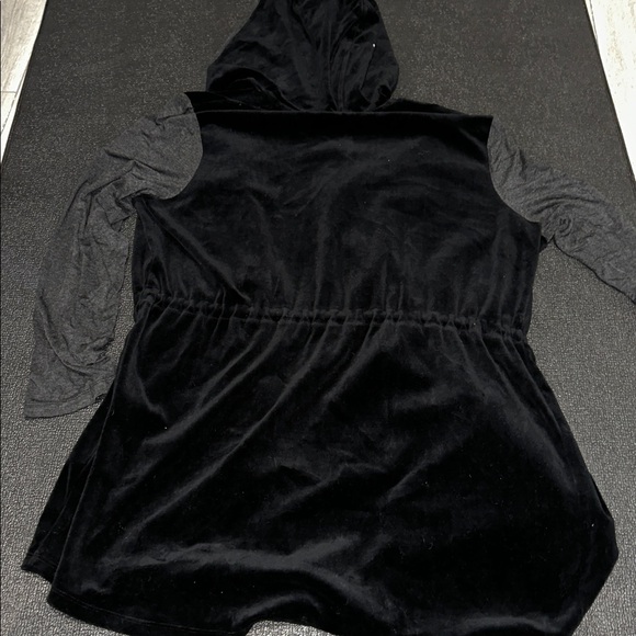 Zenergy by Chicos Black Hooded Open Cardigan size 3 - Picture 8 of 8